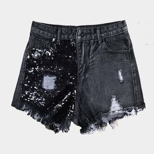 fab’rik black sequined shorts